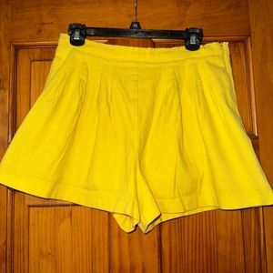 Zara yellow shorts